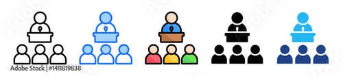 Motivation Icon Set Multiple Style Collection