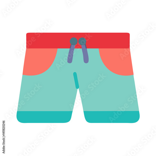 Swim Shorts Icon Representing Beachwear and Casual Summer Swim Apparel
