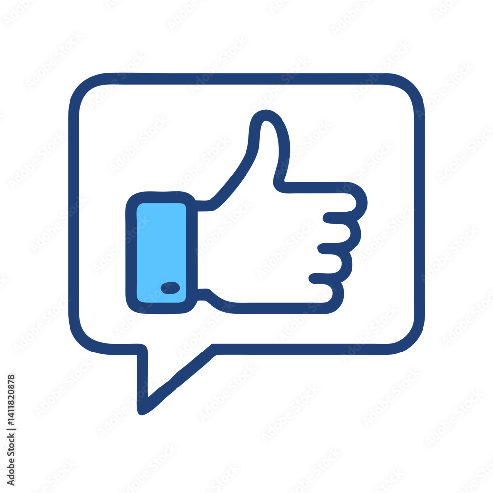 Thumbs Up Icon Representing Positive Feedback and User Approval Thumbs Up Icon Representing Positive Feedback and User Approval