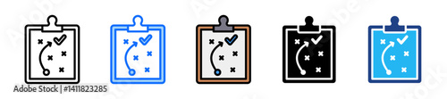 Strategy Icon Set Multiple Style Collection