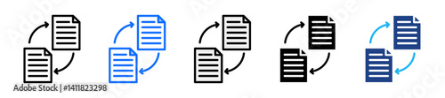 File Sharing Icon Set Multiple Style Collection
