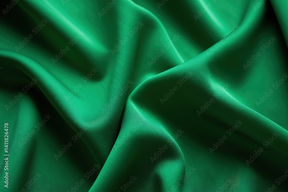 Obraz premium Black dark teal jade emerald sea aventurine green abstract background. Silk satin fabric. Glitter shimmer. Color gradient. Line stripe wave shadow. Drapery curtain. Luxury elegant subtle. Blank design