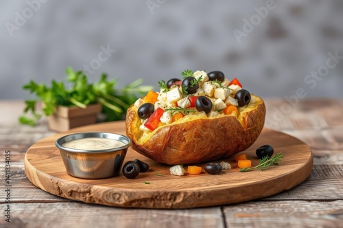 Delicious Kumpir on Rustic Table