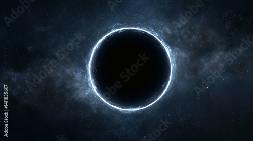Obraz na płótnie Glowing Black Hole in Deep Space w salonie
