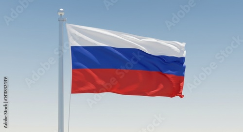 Russian Federation Flag Waving Proudly Under a Clear Sky: A Symbol of National Identity and Heritage Free Download Russian Federation Flag Waving Proudly Under a Clear Sky: A Symbol of National Identity and Heritage - GFXLoad