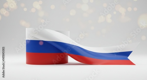 Free Download Russian Federation Flag Ribbon Design: A Celebration of National Pride and Identity - GFXLoad