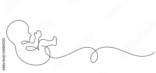 baby line art vector illustration. children's day element celebration