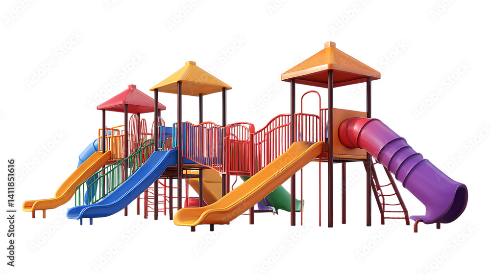 colorful playground in the park colorful playground in the park
