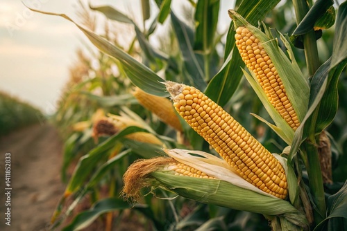 Obraz na płótnie harvest corn field close up w salonie
