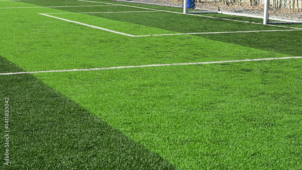 Fototapeta premium artificial green grass background for playground