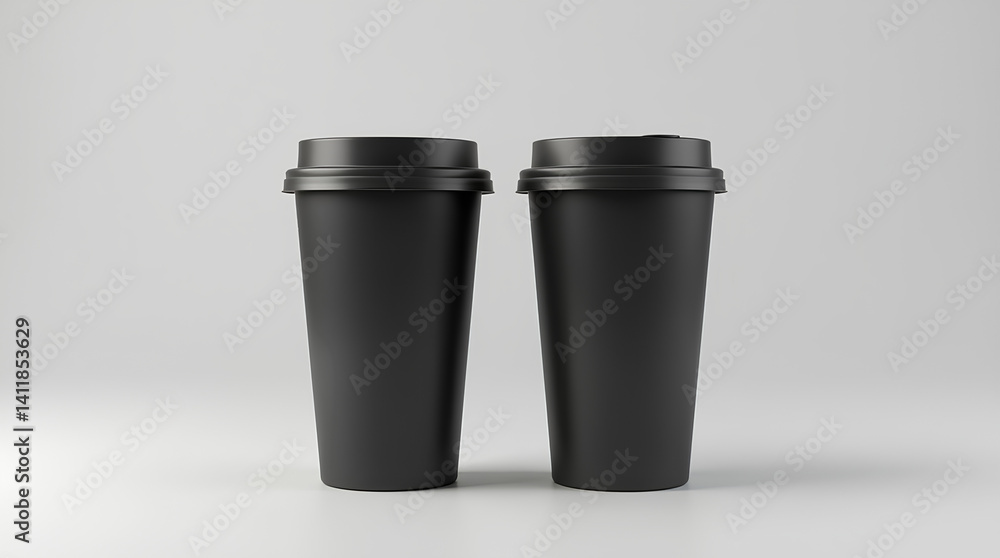 tasse, jetable, café, Blank black and white disposable paper cup with plastic lid mock up isolated, tasse, jetable, café, Blank black and white disposable paper cup with plastic lid mock up isolated,