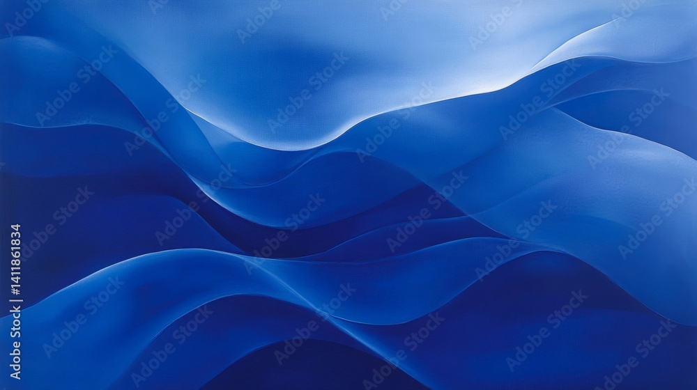 Fototapeta premium Abstract Blue Wave Pattern Background