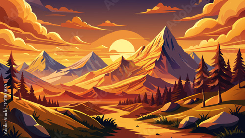 Beauty lives in light and time,
Mountains stand as silent guards,
While summer slips into gold.