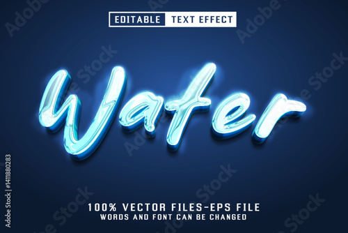 Water 3d Text - Editable Text Effect