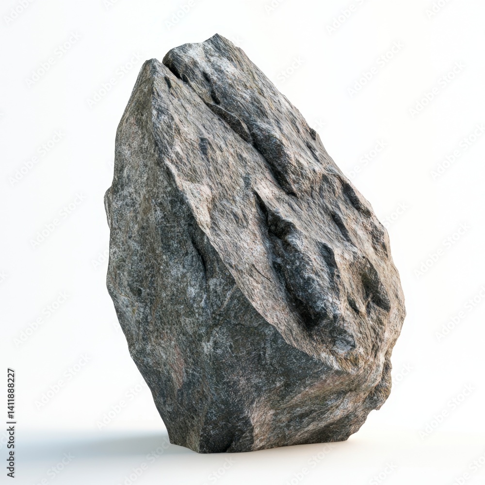 Fototapeta premium Natural Stone Rock in Isolated Background for Textures and Designs