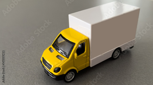Obraz na płótnie Driving van isolated on white background w salonie