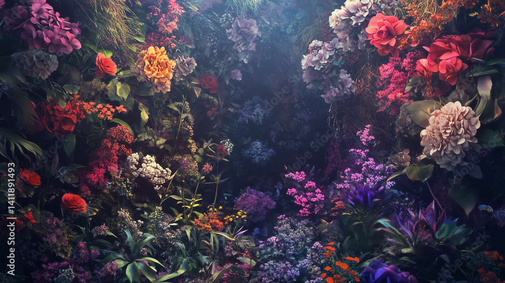 Obraz premium 어두운 꽃 일러스트