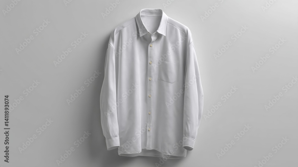 Polo Shirt Mockup On Solid Color Background