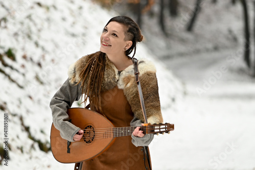 weiblicher nordischer Barde