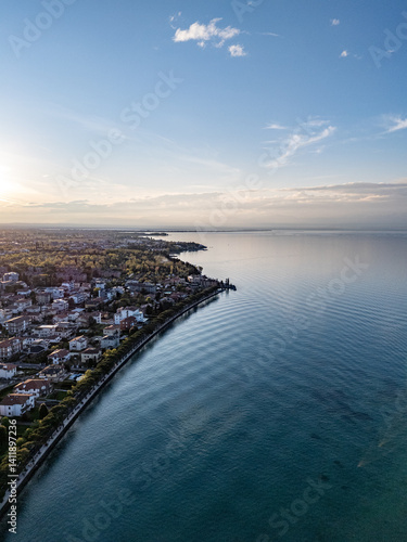 Vista, e della costa del lago di garda