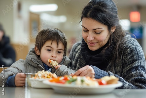Tender moment in crisis meal center