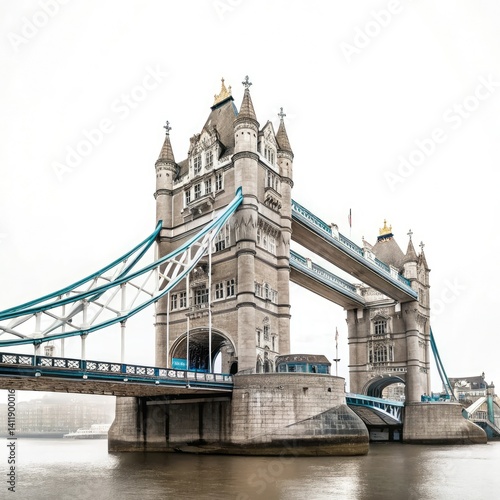 tower bridge london on white background