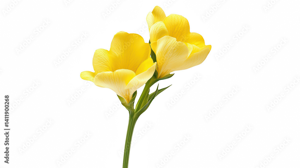 Naklejka premium a yellow flower against a on a transparent background, PNG image, PNG file, Generative art.