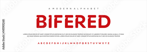 font alphabet. Minimal modern urban fonts for logo, Typography typeface uppercase lowercase and number. vector illustration
