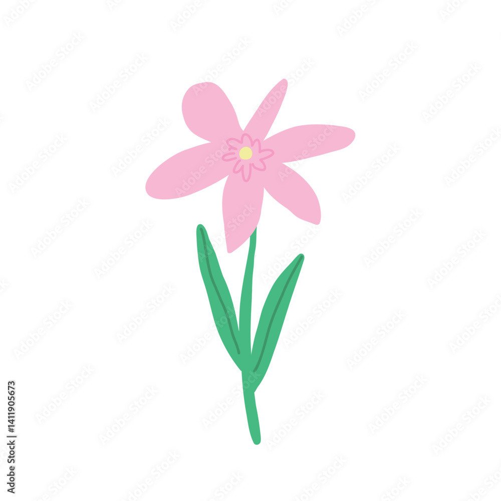Vector illustration of a beautiful gerbera flower with bright pink petals Vector illustration of a beautiful gerbera flower with bright pink petals