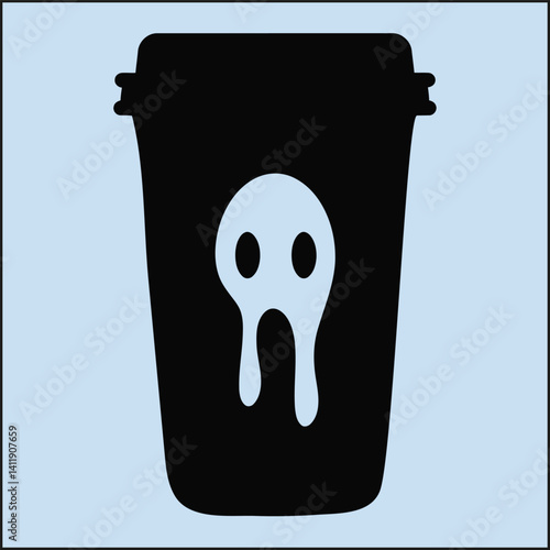Silhouette of a Ghost Coffee, Spooky