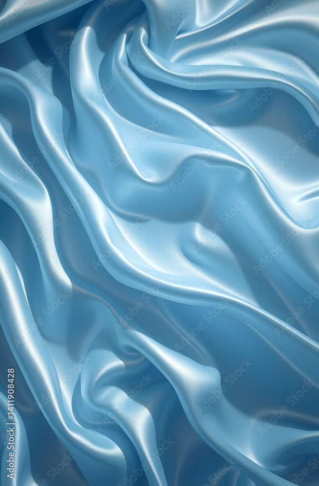 Obraz premium Silk-textured dreamscape shimmering in icy moonlit waves.