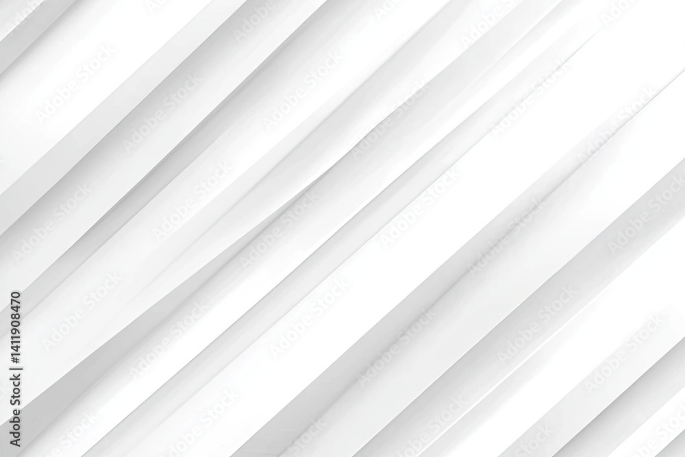 Fototapeta premium Abstract Design With Diagonal White Geometric Shapes, Modern Minimalist Wallpaper Art