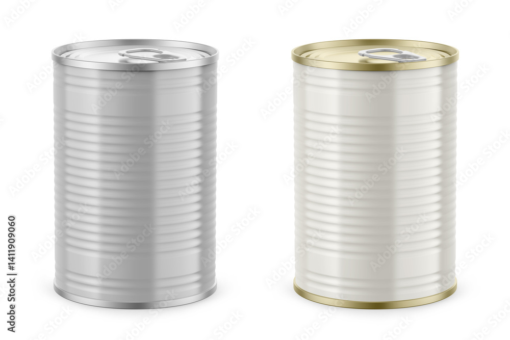 Metallic Tin Can Mockup 3D Rendering Isolated Background Metallic Tin Can Mockup 3D Rendering Isolated Background