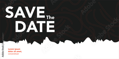Save the date banner. Can be used for business, marketing and advertising. logo graphic design of event summit made for Technology and upcoming events. Vector EPS 10