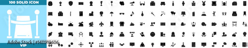 VIP Solid Editable Icons set. Vector illustration in modern thin solid style of vip icons: luxury, membership, exclusive, etc