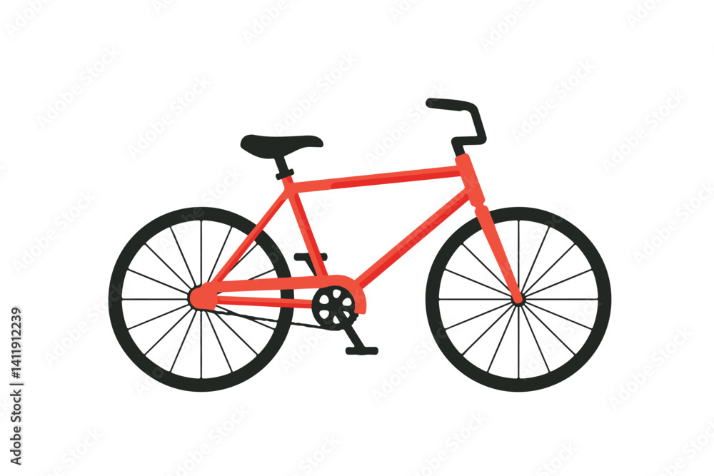 red bicycle isolated on white red bicycle isolated on white