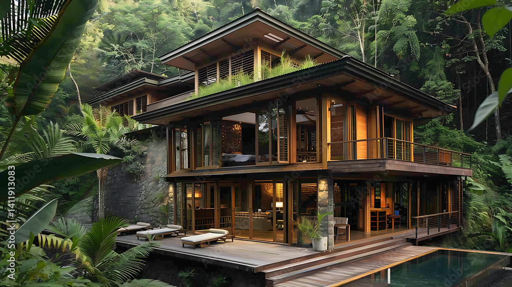 Artificial Intelligence-designed wooden house Artificial Intelligence-designed wooden house