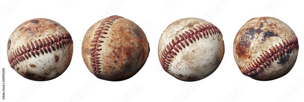 Fototapeta premium Worn Baseball Collection