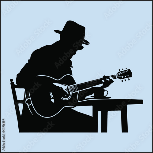Silhouette of a Musician, Artist