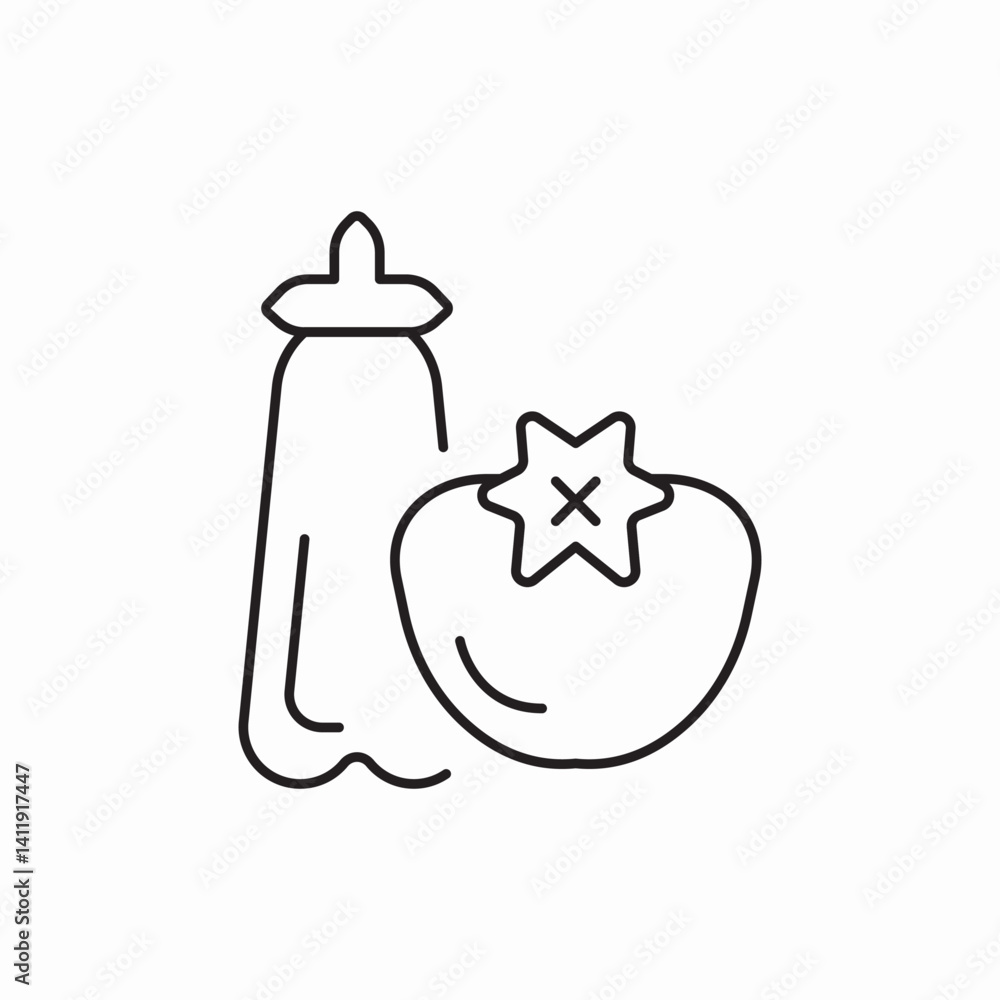 eggplant tomato icon vector sign eggplant tomato icon vector sign