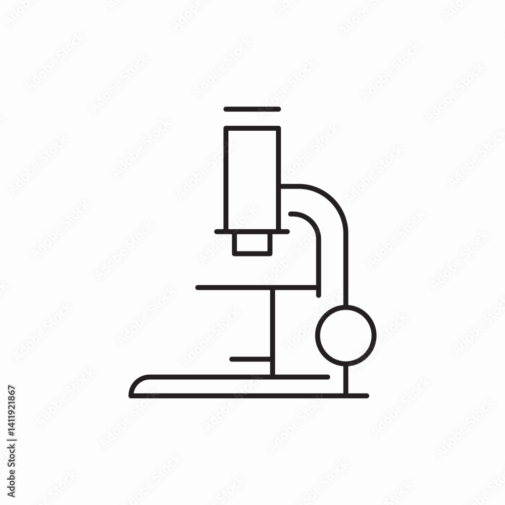Science lab microscope research icon vector sign Science lab microscope research icon vector sign