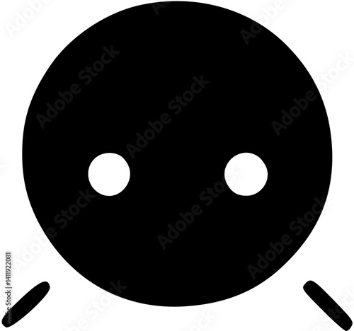 귀여운 단순한 아이콘 일러스트 검정