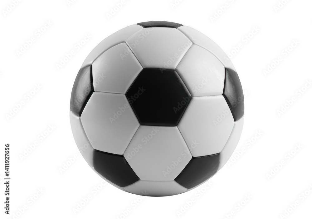 Isolated soccer ball with black and white patches Isolated soccer ball with black and white patches