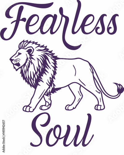 fearless soul Typography quotes vector T-shirt design