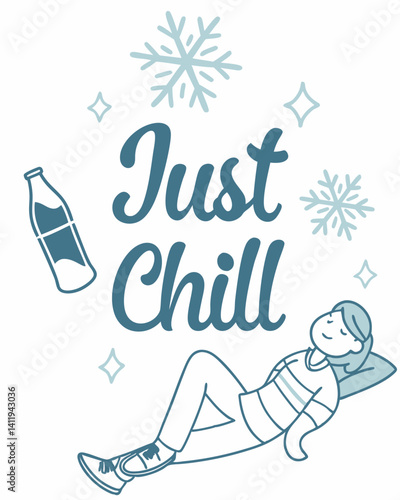 Typography quotes  just chill T-shirt design