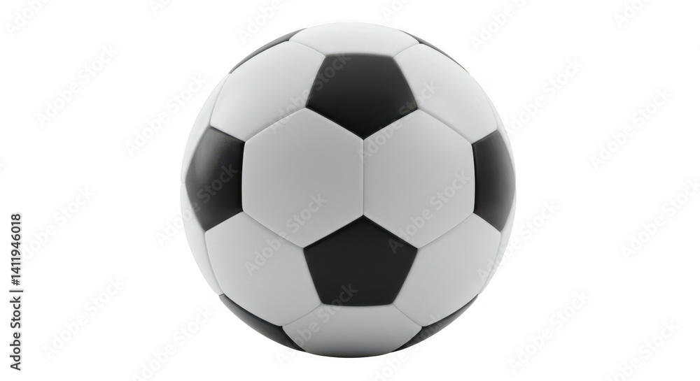 Fototapeta premium A soccer ball isolated against a transparent background