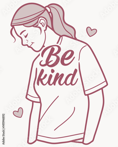 Typography be kind T-shirt design