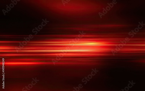 Abstract streaks in glowing warm red and orange light trails over dark background