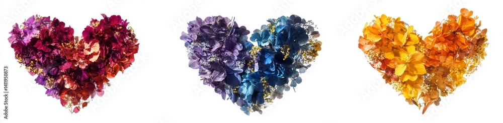 Obraz premium Colorful Heart Shaped Arrangements