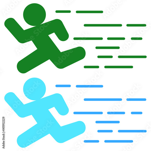people running icon, simple flat style, illustration, logo sign symbol pictogram template, for ui or ux isolated on white for mobile app, editable
